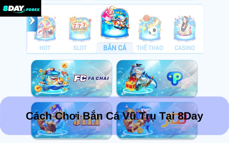 Cách chơi bắn cá vũ trụ tại 8Day