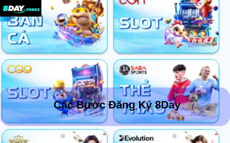Đăng ký 8day để tham gia cá cược cực hấp dẫn
