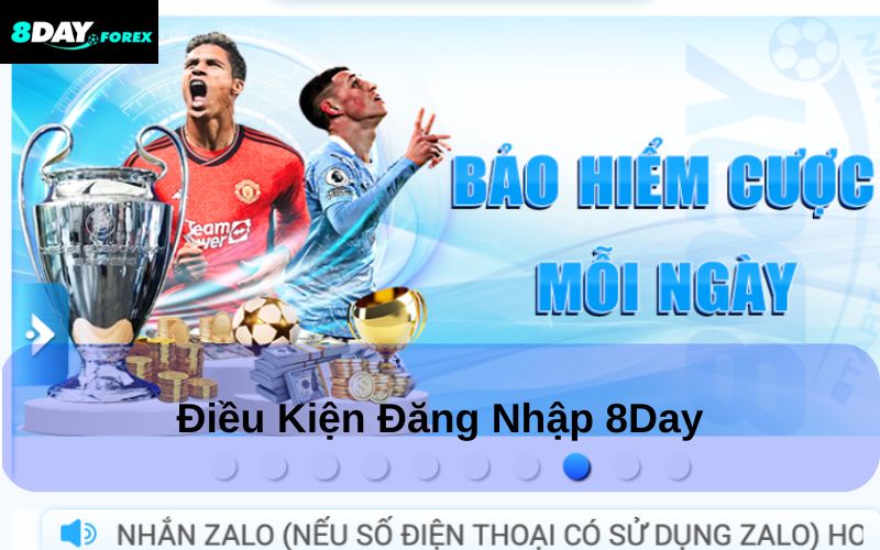 Điều kiện khi đăng nhập 8Day