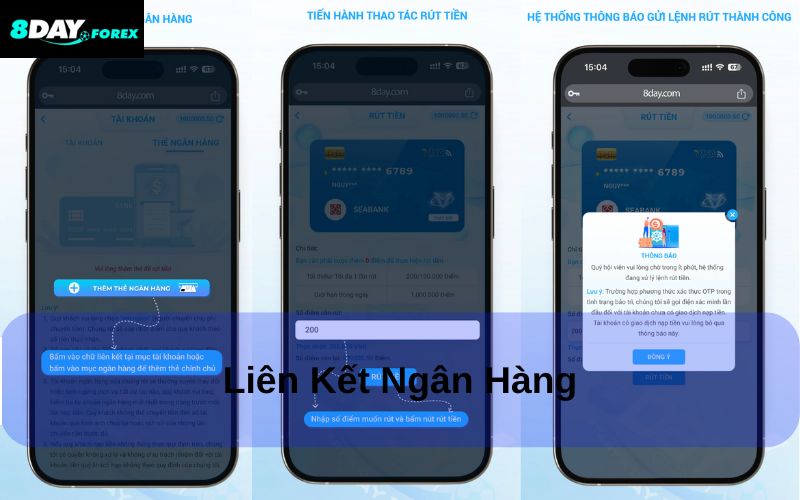 Liên kết ngân hàng rút tiền 8Day