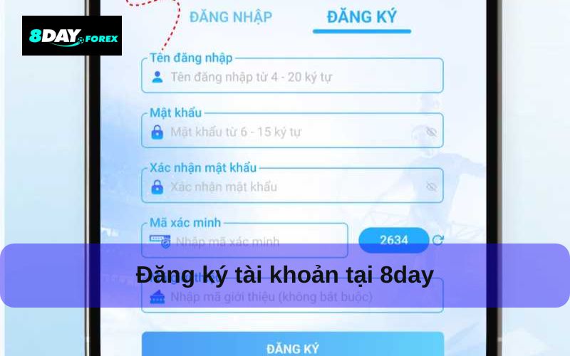 Đăng ký tài khoản tại 8day