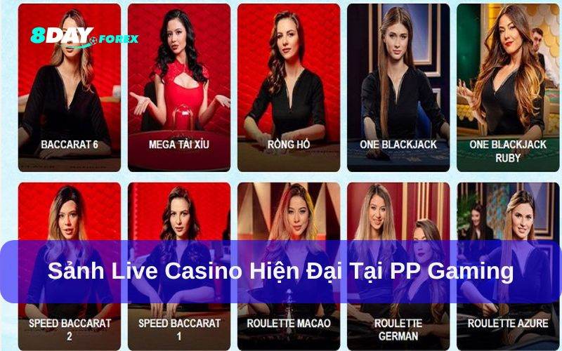 Casino live PP Gaming là sảnh cược chủ lực