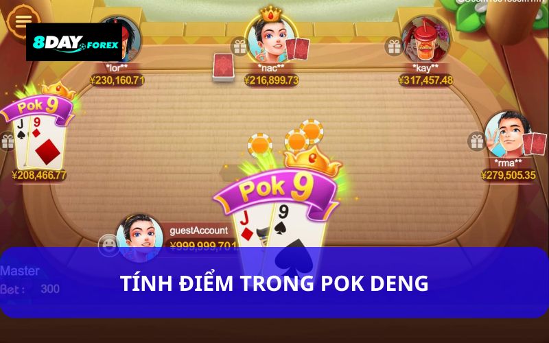 Tính điểm khi tham gia chơi Pok Deng