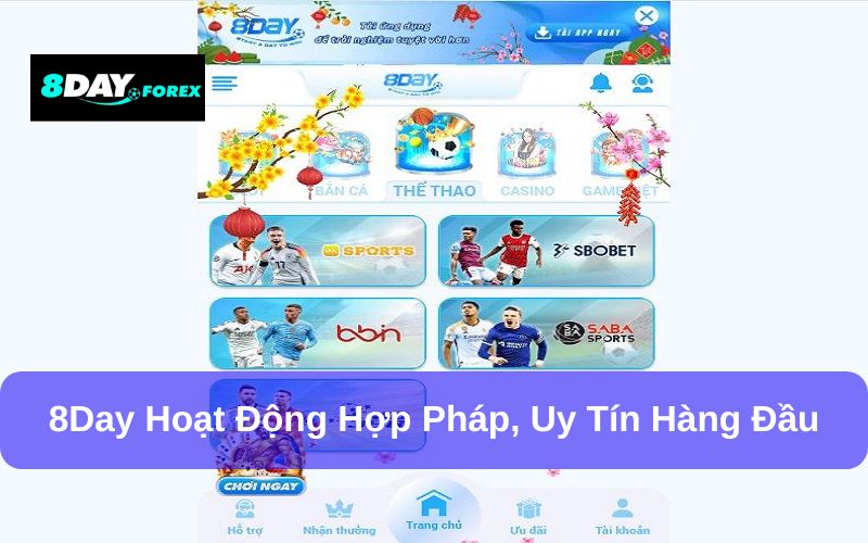 8Day sở hữu không gian cược đỉnh cao rất hấp dẫn