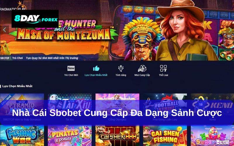 Nhà cái Sbobet cung cấp đa dạng sảnh cược khác nhau